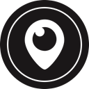 Periscope, media, Logo, Social Black icon