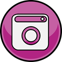 media, Social, Instagram PaleVioletRed icon