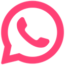 Message, phone, Chat, Social, Communication, whatsapp icon DeepPink icon