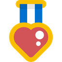 award, medal, winner, Champion, Awards, Heart Shaped, Sports And Competition Black icon