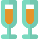 Glasses, party, Alcohol, food, Celebration, Champagne Glass, Alcoholic Drinks MediumAquamarine icon