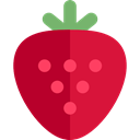 food, Fruit, strawberry, organic, diet, vegetarian, vegan, Healthy Food, Food And Restaurant Crimson icon