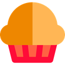 baked, Food And Restaurant, food, cupcake, muffin, Dessert, sweet, Bakery SandyBrown icon