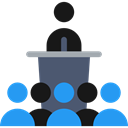 Users, group, people, Presentation, Conference, men Black icon