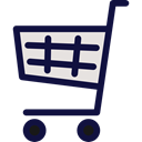 online shop, online store, Shopping Store, commerce, shopping cart, Supermarket MidnightBlue icon