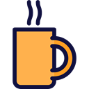 tea, food, steam, drinks, coffee cup, Coffee Shop SandyBrown icon