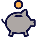 save, Business, Money, Coins, Currency, banking, Business And Finance DarkGray icon