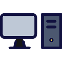 Computer, screen, television, technology, computing, Tv Monitor, Business And Finance MidnightBlue icon