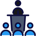 people, Presentation, Conference, men, Users, group, Business And Finance MidnightBlue icon