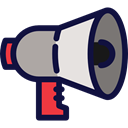 announcement, loudspeaker, technology, shout, protest, announcer, Business And Finance MidnightBlue icon