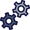 settings, setup, tool, Options, Cogwheels, Business And Finance MidnightBlue icon