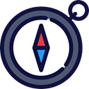 Orientation, north, south, Direction, directional, Cardinal Points MidnightBlue icon