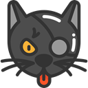 Cat, halloween, Animals, Black cat, Superstitious, Superstition DarkSlateGray icon