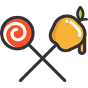 Lollipop, sweets, Candies, Food And Restaurant, food, Candy, sugar, Dessert Black icon