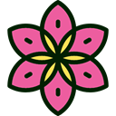 Flower, nature, petals, blossom, Botanical PaleVioletRed icon