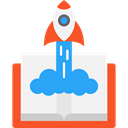 Rocket Launch, Seo And Web, Rocket, transport, startup, Space Ship, Rocket Ship, Space Ship Launch WhiteSmoke icon