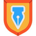 security, Protection, shield, weapons, defense Goldenrod icon