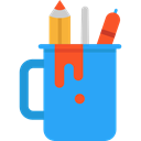 education, writing, pencil case, School Material, Office Material, Edit Tools, Seo And Web DodgerBlue icon