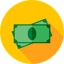 Notes, Business, Money, Cash, Currency, Commerce And Shopping Gold icon