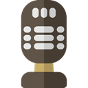 Microphone, radio, technology, sound, vintage, Voice Recording, Music And Multimedia Black icon