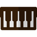Orchestra, Music And Multimedia, music, piano, electronic, musical instrument, Keyboard Black icon