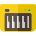 organ, musical instrument, synthesizer, Keyboard, music, piano, electronic, Music And Multimedia Gold icon