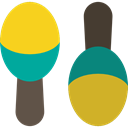 tropical, maracas, musical instrument, music, shaker, Music And Multimedia Goldenrod icon