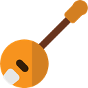 Orchestra, String Instrument, Banjo, Music And Multimedia, music, Folk, musical instrument Black icon