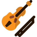 Music And Multimedia, music, Violin, musical instrument, Orchestra, String Instrument Black icon