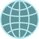 Geography, worldwide, Maps And Flags, Planet Earth, Earth Globe, World Grid CadetBlue icon