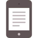 mobile phone, cellphone, smartphone, technology, ipad, Text Lines DimGray icon