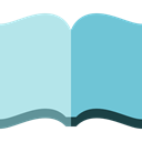 reader, reading, leisure, education, Communications, open book, School Material SkyBlue icon