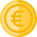 Euro, Business, Money, coin, Cash, Currency, Business And Finance SandyBrown icon