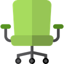Seat, Tools And Utensils, Comfortable, Furniture And Household, Chair, Comfort, office chair YellowGreen icon