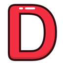 Letter, red, d, Alphabet, letters Crimson icon