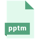 File, Format, pptm Honeydew icon