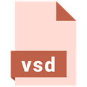 File, Format, Vsd MistyRose icon