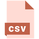 File, Format, Csv MistyRose icon