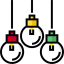 bauble, christmas, ornament, xmas, decoration Black icon