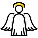 Angel, Christianity, religion, christian, people, christmas, religious, wings Black icon