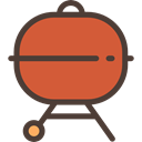 bbq, grill, Barbecue, Summertime, Cooking Equipment, Food And Restaurant Chocolate icon