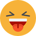 feelings, Smileys, laughing, emoticons, Emoji Goldenrod icon