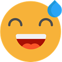 happy, emoticons, Emoji, feelings, Smileys Goldenrod icon
