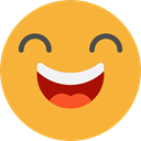 emoticons, Emoji, feelings, Smileys, happy, laughing Goldenrod icon