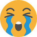 Crying, emoticons, Emoji, feelings, Smileys Goldenrod icon