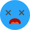 Emoji, shocked, feelings, Smileys, emoticons DodgerBlue icon