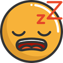 emoticons, Sleepy, Emoji, feelings, Smileys Goldenrod icon