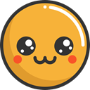 cute, emoticons, Emoji, feelings, Smileys Goldenrod icon
