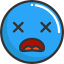 Emoji, shocked, feelings, Smileys, emoticons DodgerBlue icon