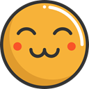happy, cute, emoticons, Emoji, feelings, Smileys Goldenrod icon
